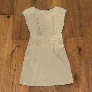 Theory Khaki Linen Dress